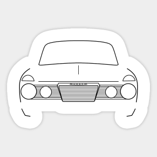 Humber Sceptre MkII 1960s classic British car black outline graphic Sticker